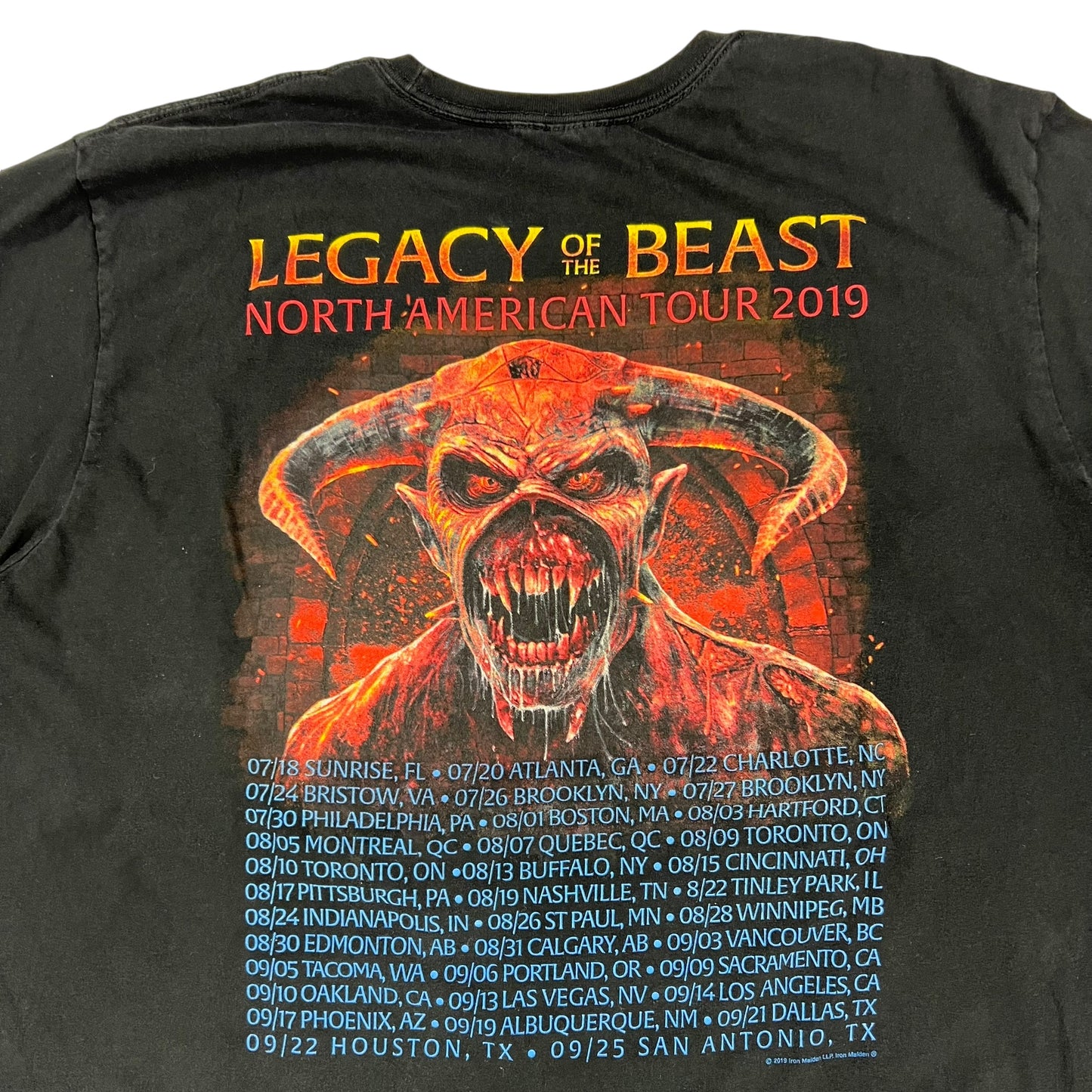 2019 Iron Maiden Legacy of the Beast band tour tee (XXL)