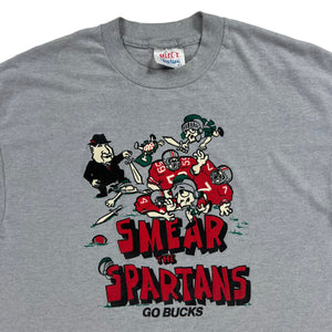 Vintage 80s Ohio State Buckeyes Smear the Spartans college football tee (M/L)