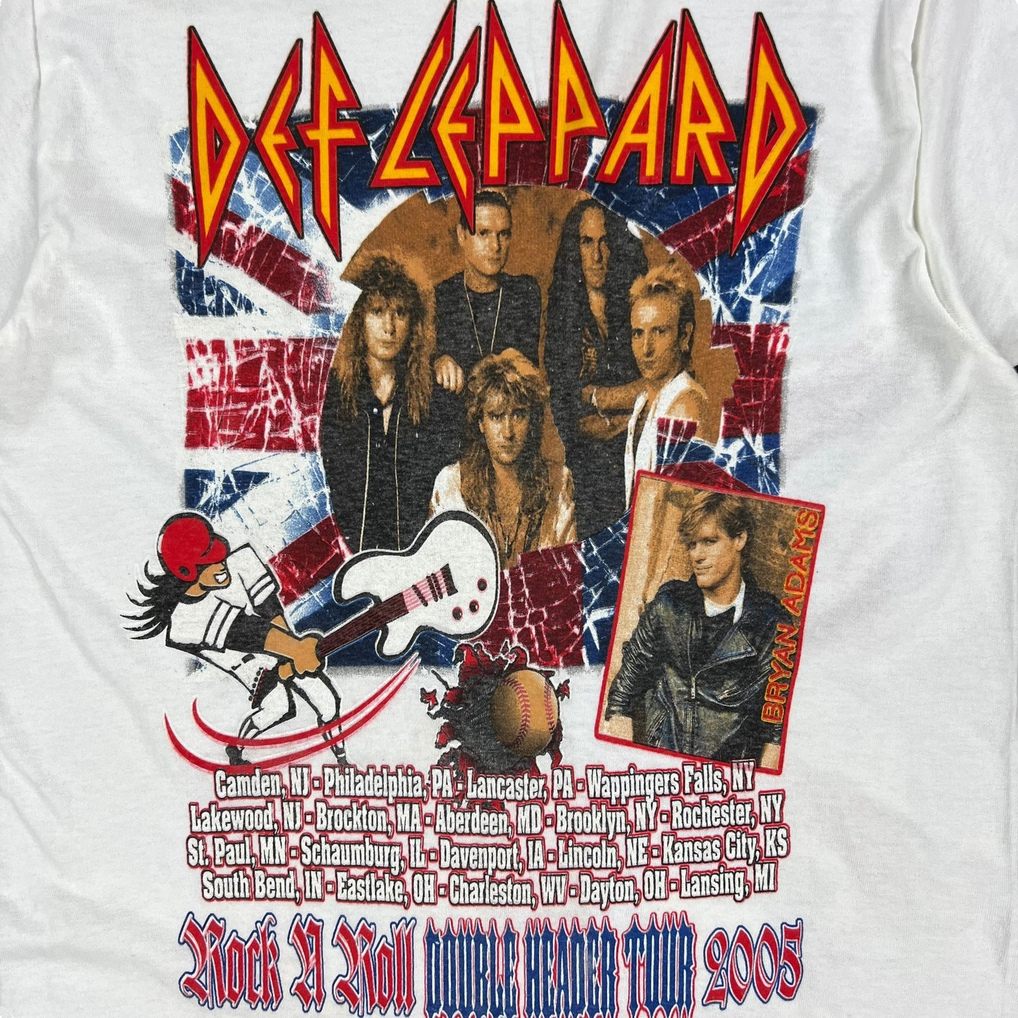 Vintage 2005 Def Leppard Double Header tour band tee (M)