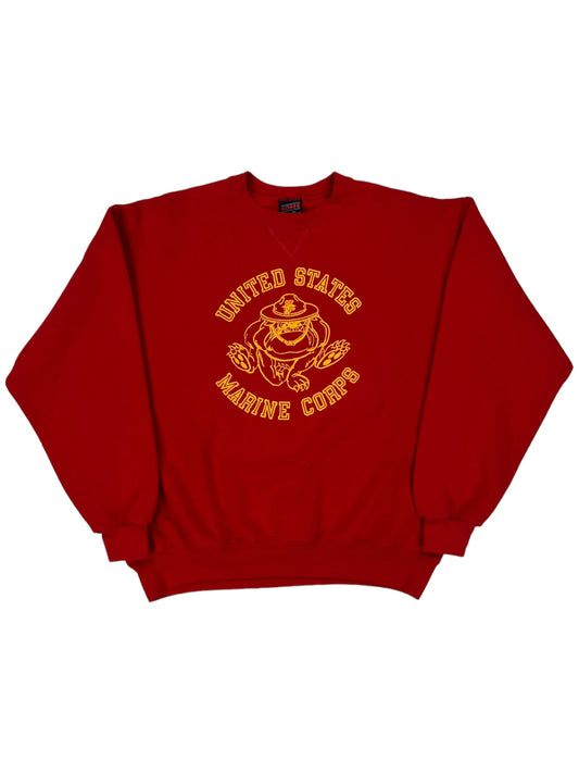 Vintage 80s United States Marine Corps bulldog break through crewneck (L)