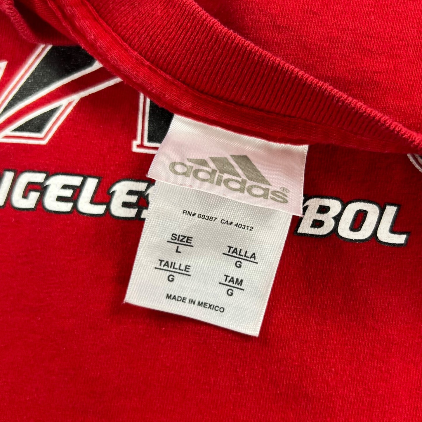 Vintage Y2K Adidas Los Angeles Futbol Club soccer tee (L)