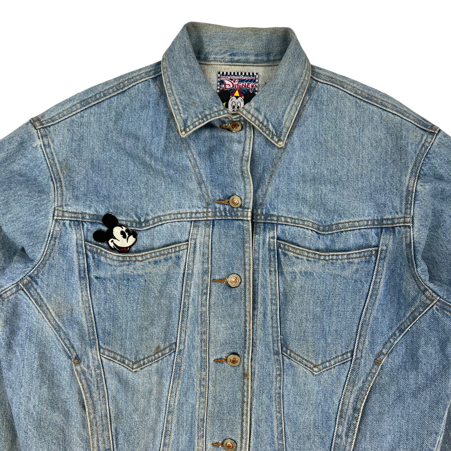 Vintage 90s Disney Mickey Mouse Denim Jean Jacket (M)