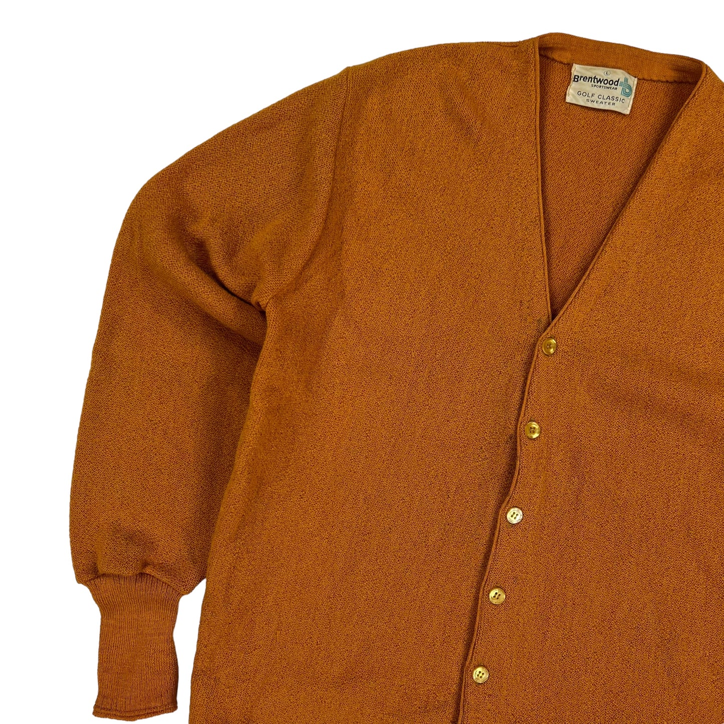 Vintage 70s Brentwood Sportswear cardigan sweater (L)