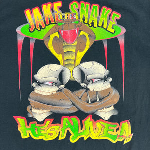 Vintage 90s Jake The Snake He’s Alive! Wrestling tee (M)