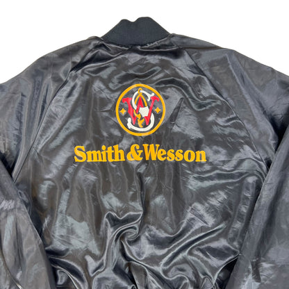 Vintage 90s Smith & Wesson gun satin jacket (XL)