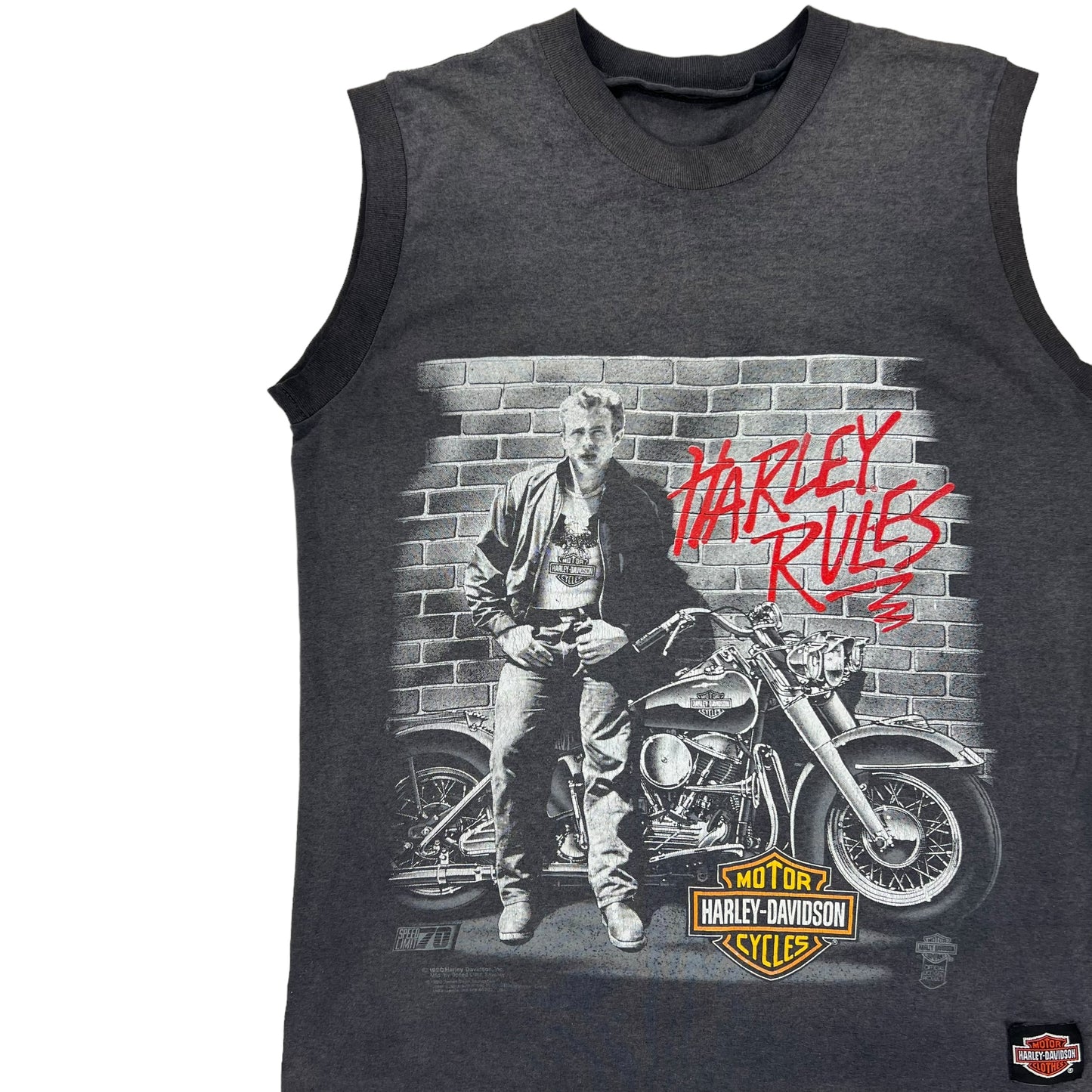 Vintage 1990 Harley Davidson Motorcycles James Dean tank top (M)