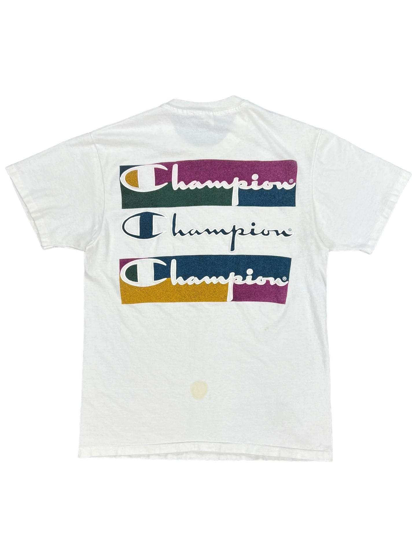 Vintage 90s champion tri logo tee (L)