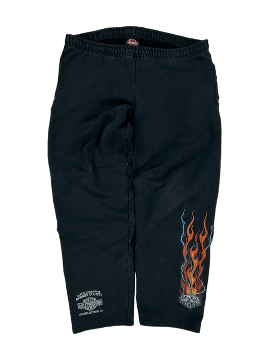 Vintage 2003 Harley Davidson Motorcycles flame sweatpants (L)