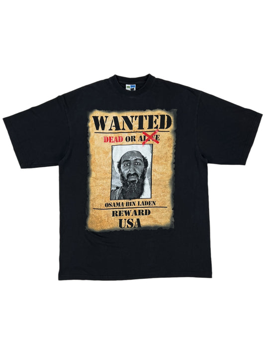 Vintage Y2K Osama Bin Laden Wanted Dead or Alive tee (XL)