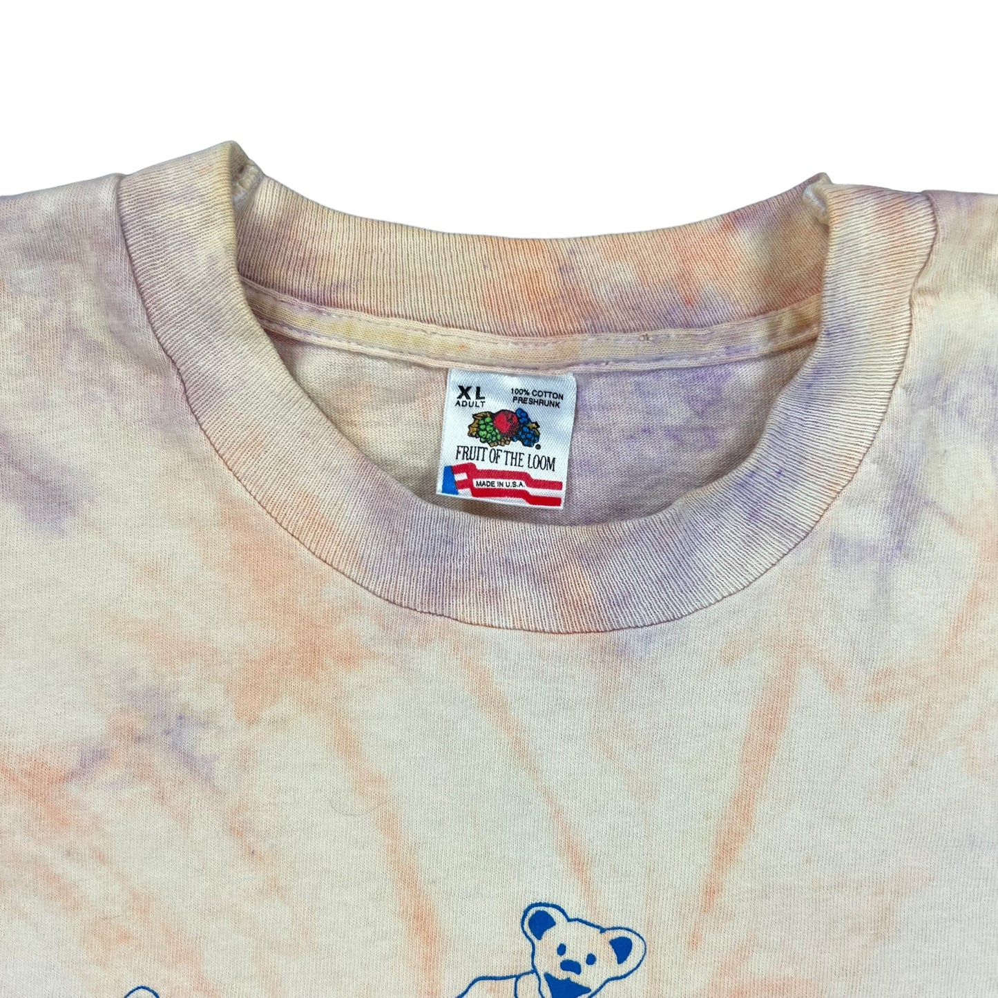 Vintage 1992 Grateful Dead marching bears tie dye NJ district tee (XL)