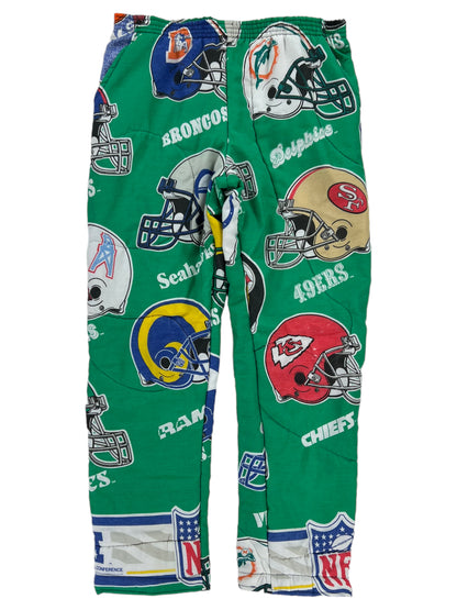 Vintage 1993 Upcycled NFL all over print football pants (L)