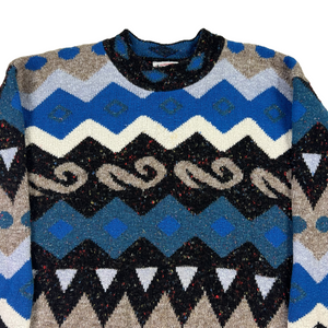 Vintage 90s KEREN geometric women’s sweater (L)