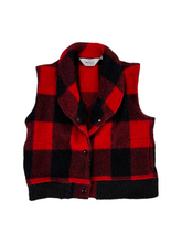 Load image into Gallery viewer, Vintage 80s Woolrich the woolrich woman loop bar buffalo plaid vest (M)