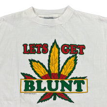 Load image into Gallery viewer, Vintage 90s Let’s get BLUNT marijuana pot leaf tee (L)