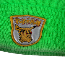 Load image into Gallery viewer, Vintage 90s Pokémon Pikachu green beanie New Old Stock