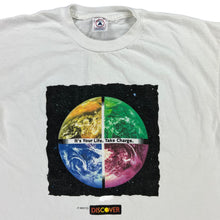 Load image into Gallery viewer, Vintage 90s Discover it’s your life, take charge tee (XL)