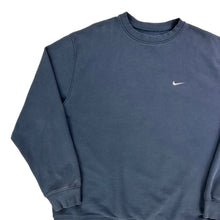 Load image into Gallery viewer, Vintage 2000s Nike mini swoosh navy crewneck (XL)