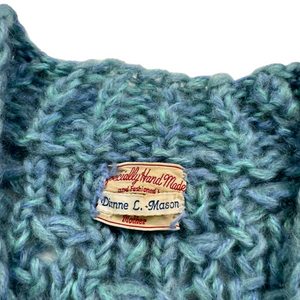 Vintage 80s/90s hand woven blue Dianne L. Mason women’s sweater (M)