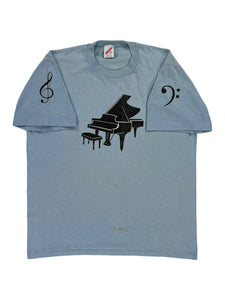 Vintage 80s Piano “Musicians are sound people” faded tee (L)