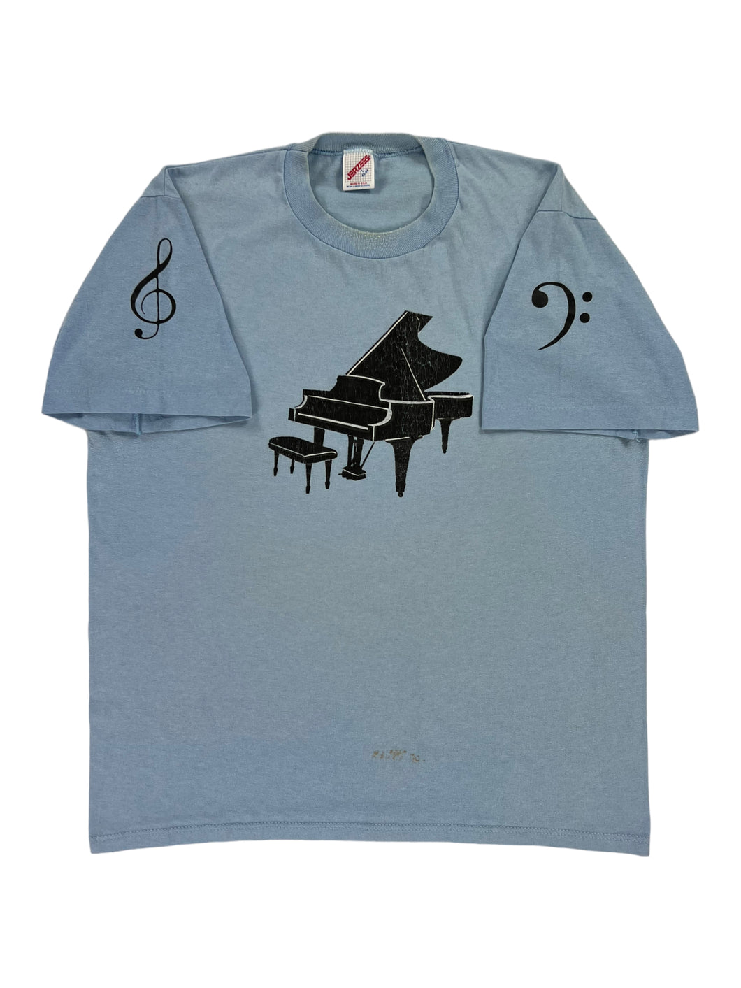 Vintage 80s Piano “Musicians are sound people” faded tee (L)