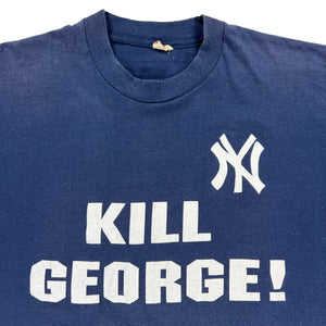 Vintage 80s New York Yankees Manager KILL GEORGE! MLB tee (L)
