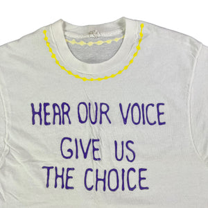 Vintage 1992 Hear Our Voice Give Us The Choice hand painted tee (M)