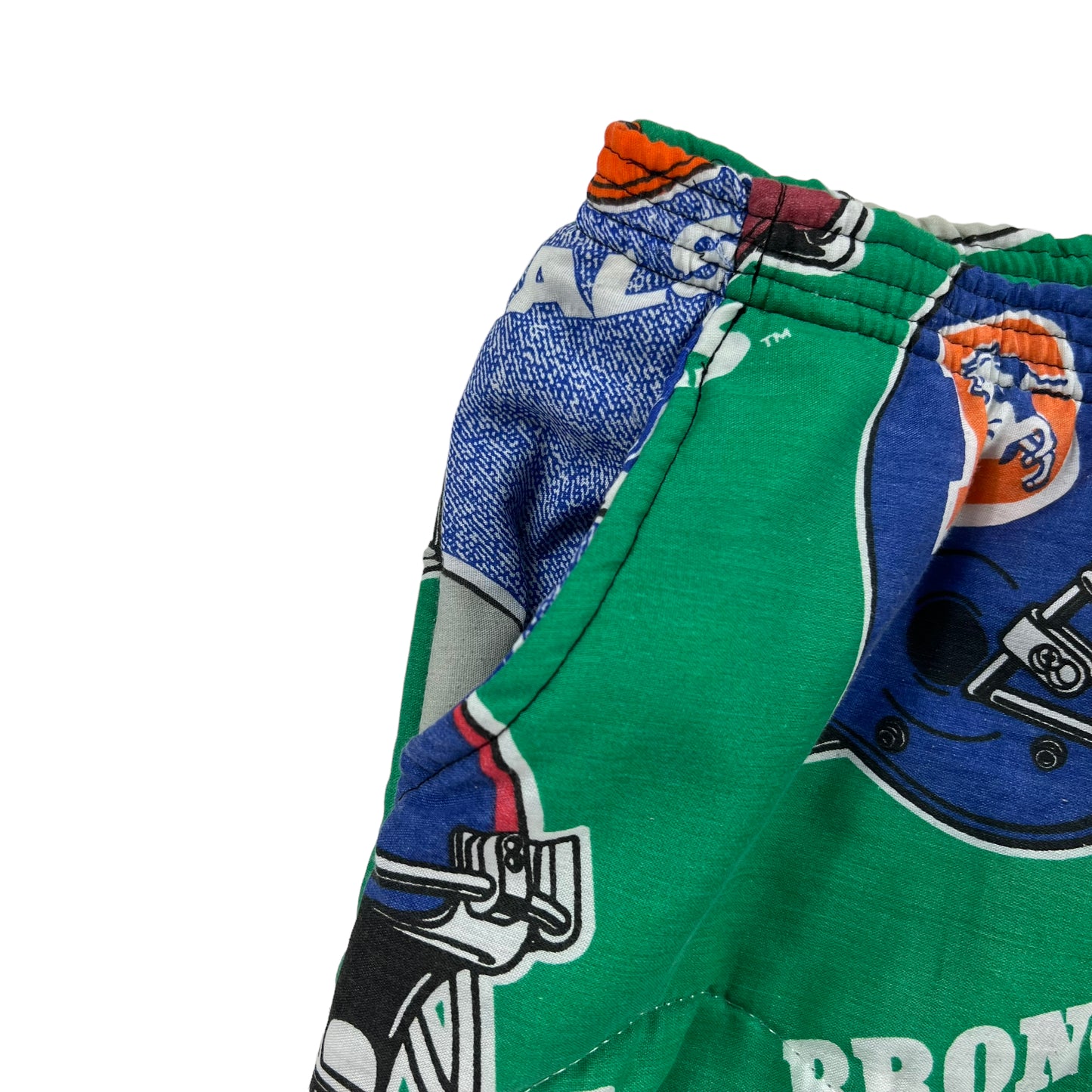 Vintage 1993 Upcycled NFL all over print football pants (L)