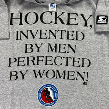 Load image into Gallery viewer, Vintage 90s Starter Hockey. Invented by men perfected by women. Hockey hall of fame tee (S)
