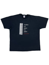 Load image into Gallery viewer, Vintage 90s “A piano is a piano is a piano.” - Gertrude Steinway quote music tee (XL)