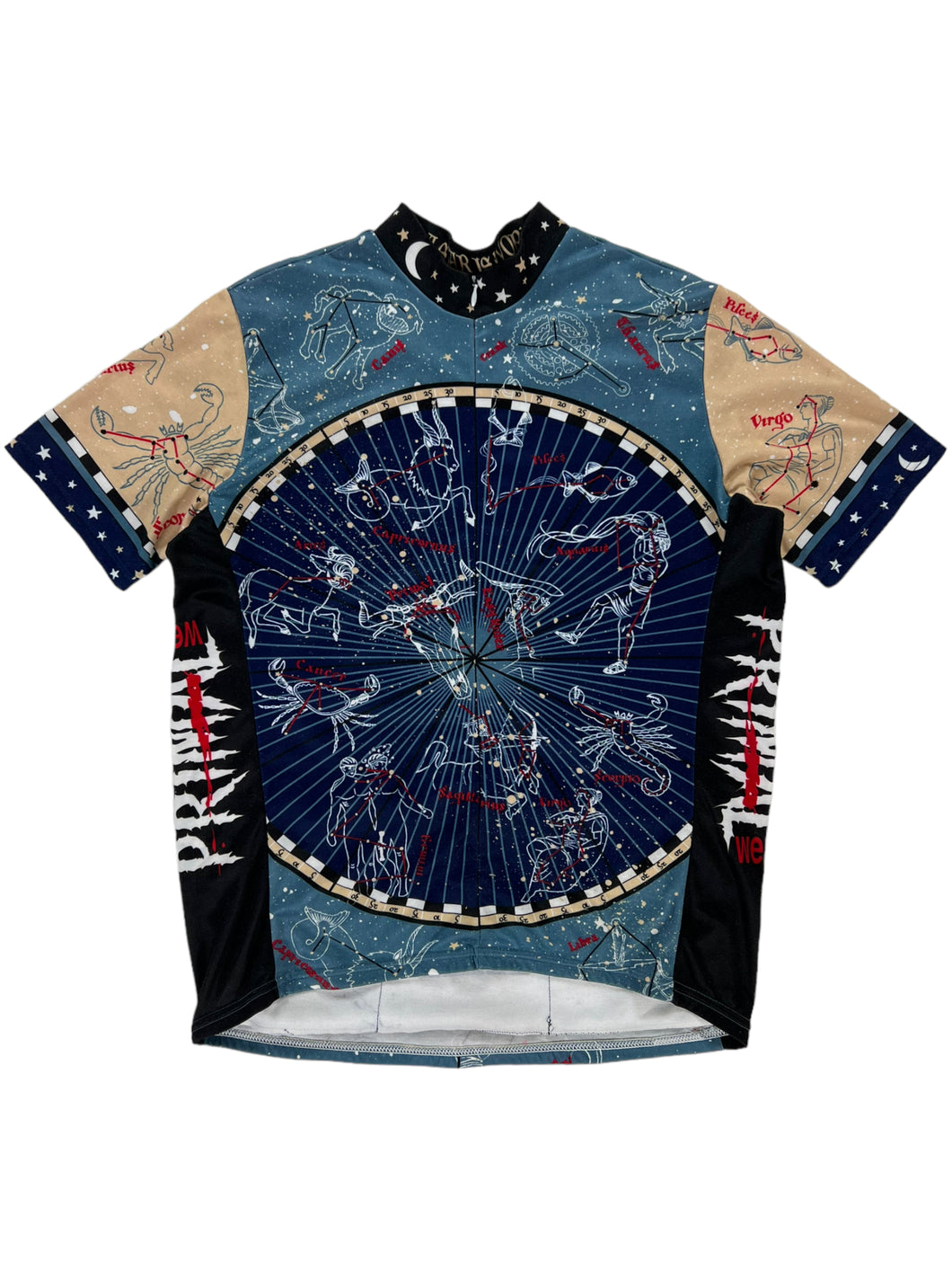 Vintage 90s Primal Wear Astrology all over print AOP cycling jersey (L)