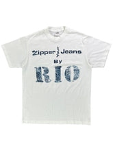 Load image into Gallery viewer, Vintage 80s Zipper your jeans by RIO denim promo tee (L)