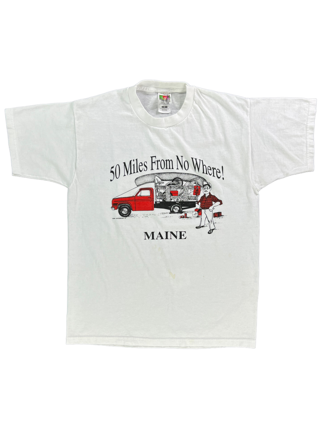 Vintage 90s Maine 50 miles from no where! graphic tee (M)