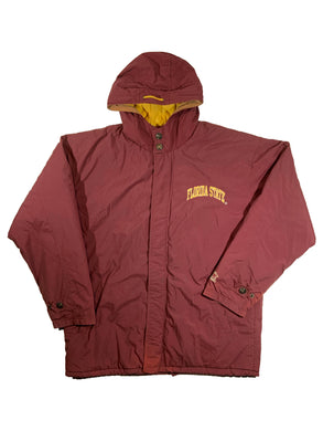 Vintage 90s Starter Florida state university Seminoles full zip hood jacket (L)