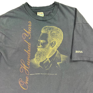 Vintage 90s Hanes Wilhelm C. Roentgen X-Ray RSNA faded tee (XXL)