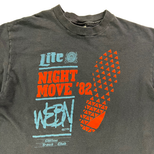 Vintage 1981 Hanes Miller Lite WEBN 102.7 FM faded radio tee (S/M)