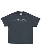 Load image into Gallery viewer, Vintage Y2K 5 out of 4 people have a problem with fractions text tee (XL)