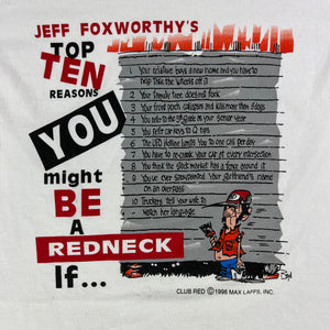 Vintage 1996 top ten reasons you might be a redneck tee (L)