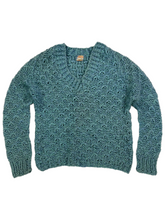Load image into Gallery viewer, Vintage 80s/90s hand woven blue Dianne L. Mason women’s sweater (M)