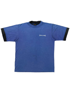 Vintage 90s Spaulding double collar faded blue tee (L)