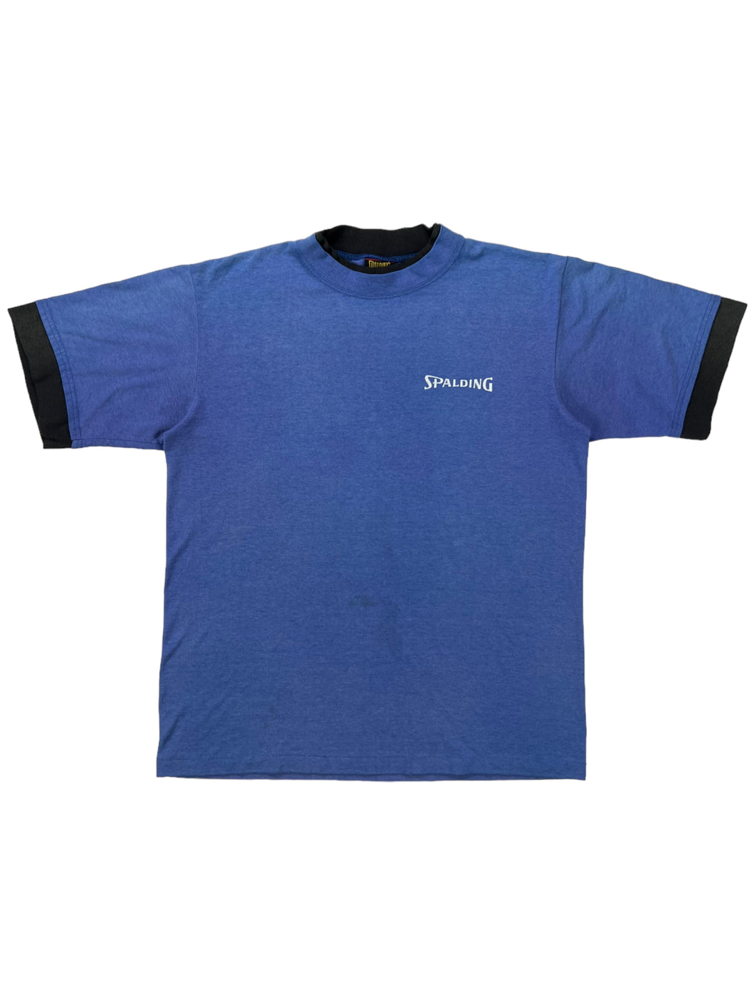 Vintage 90s Spaulding double collar faded blue tee (L)