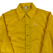 Load image into Gallery viewer, Vintage 70s Swingster Chain stitched “Jan” yellow snap up windbreaker jacket (L)