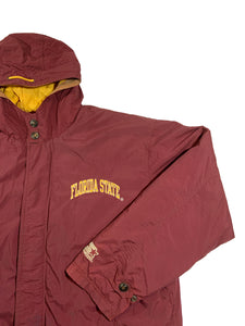 Vintage 90s Starter Florida state university Seminoles full zip hood jacket (L)