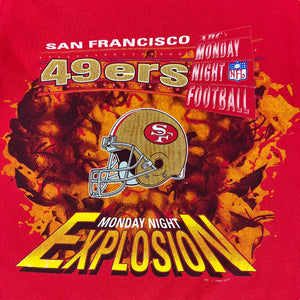 Vintage 1993 Nutmeg San Francisco 49ers Monday Night Football Explosion tee (L)