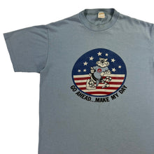 Load image into Gallery viewer, Vintage 80s Tomcat Go Ahead… Make my day! faded tee (M/L)