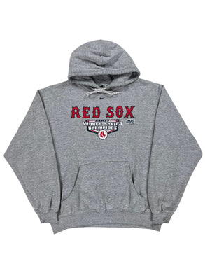 2007 Nike center swoosh Boston Red Sox World Series champions hoodie (L)