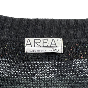 Vintage 90s AREA by TAG geometric acrylic cardigan sweater (XL)