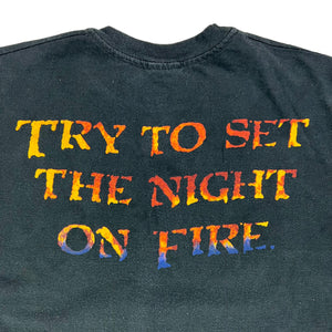 Vintage 90s Hanes Jim Morrison The Doors Try to set the night on fire band tee (XL)