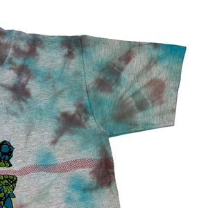 Vintage 90s Lizard wrap around print tie dye youth tee (L)