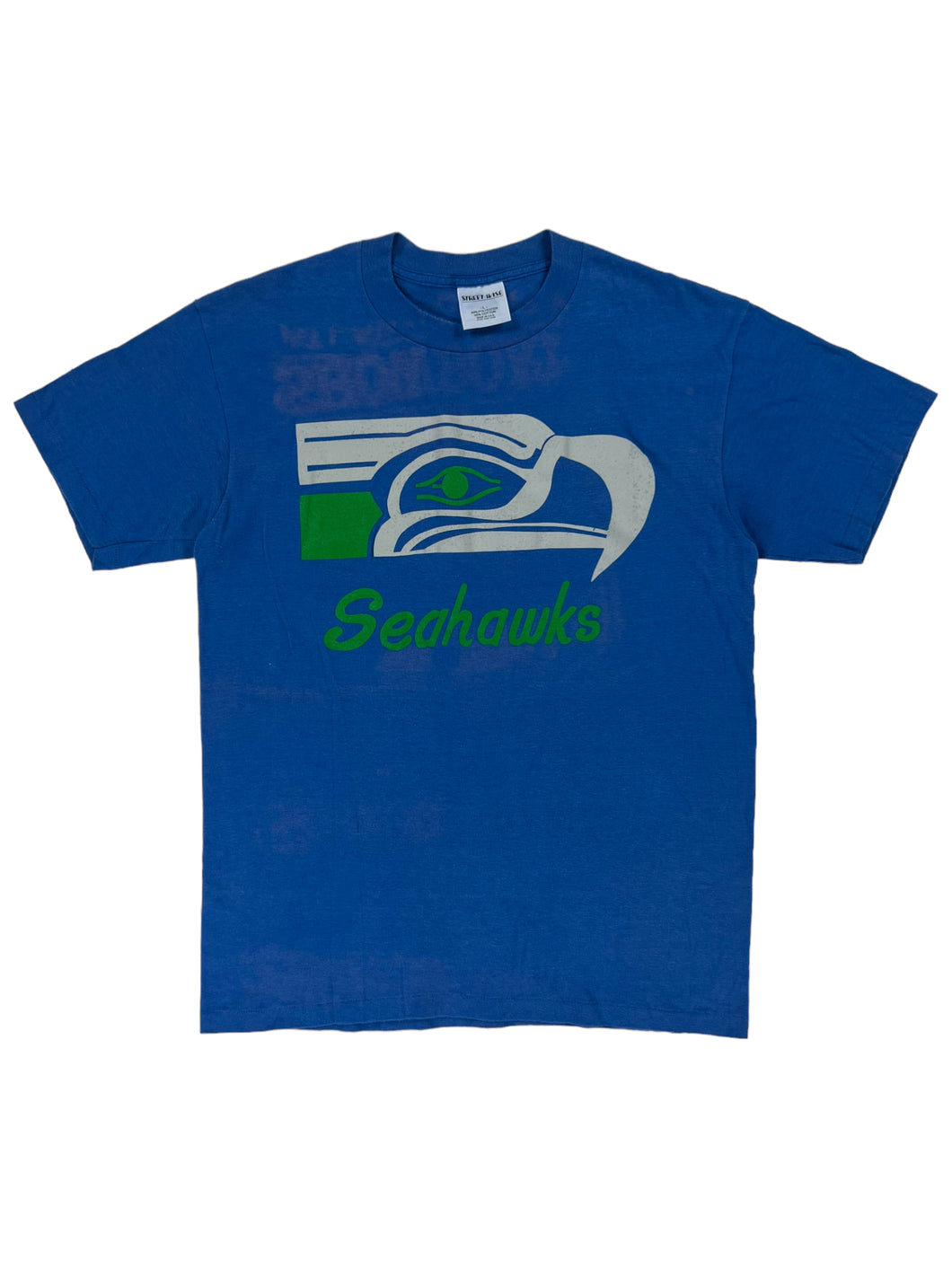 Vintage 80s Seattle Seahawks old logo faded NFL tee (M/L)
