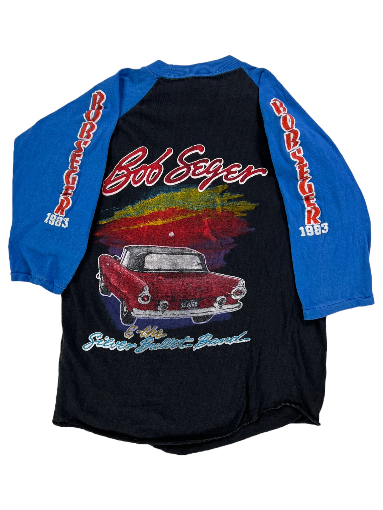 Vintage 1983 Bob Seger & the silver bullet band distance tour raglan band  tee (M/L)